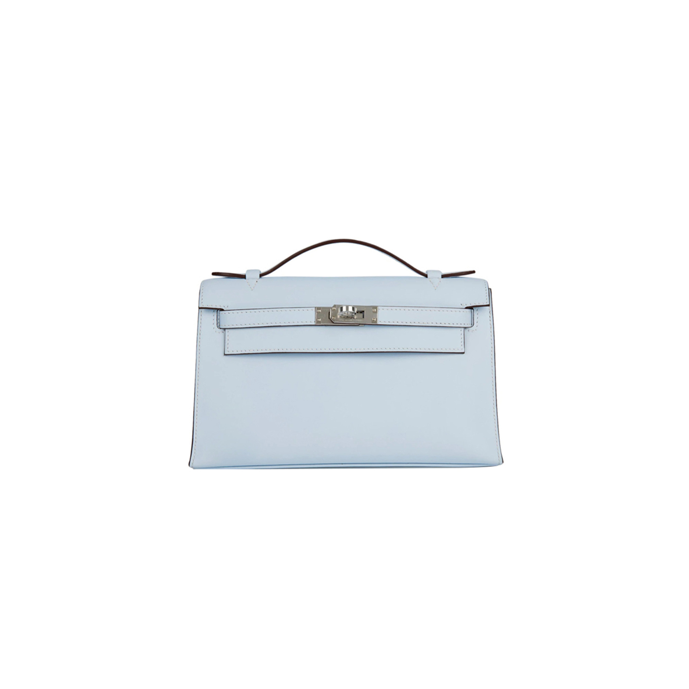 H**mes kelly bleu brume mini pochette swift (22*14*7cm)